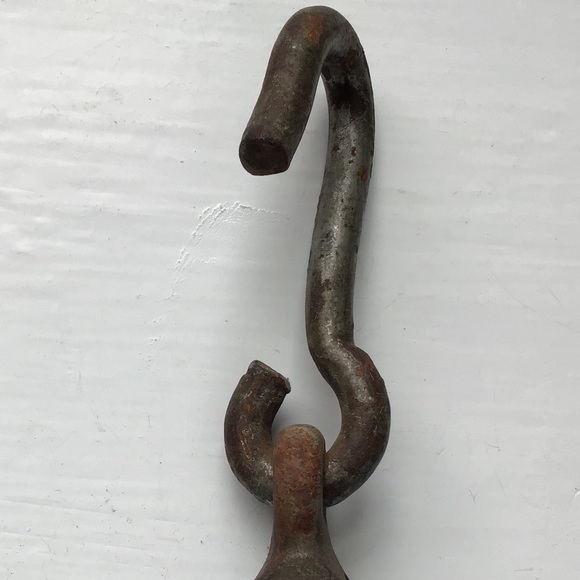 Vintage 40’s Iron Single Hook Block Pulley - Picture 7 of 7